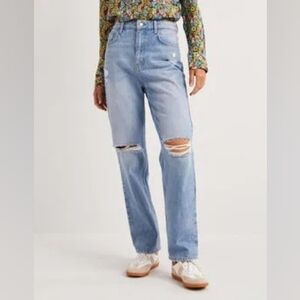 Boden Relaxed Distressed Straight Jeans